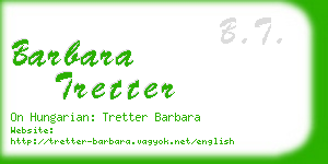 barbara tretter business card